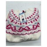 Cream Heart Sweater, Large