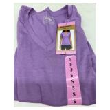 Eddie Bauer Purple V-Neck Tee Size S