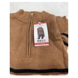 DKNY Brown Quarter Zip Sweater XL