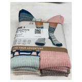 4 Pack Ladies Crew Socks Assorted Colors
