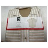 TENCEL Camp Shirt XS Beige Stripe