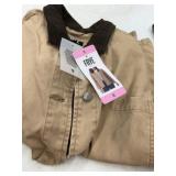 FRYE Tan Jacket with Corduroy Collar, S