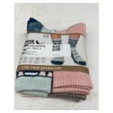 4 Pack Assorted Crew Socks, Size 5-10