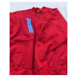 Red Large Zip-Front Sweatshirt