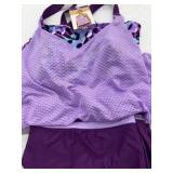 ZeroXposur Purple XXL Tankini Swim Set