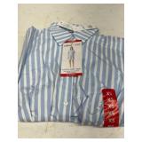 Edited Pleated Shirt Dress XS Blue Stripe