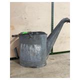 Galvanized Metal Watering Can, Fixed Handle