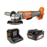 RIDGID 18V Cordless 4-1/2' Angle Grinder Kit