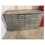 30ï¿½ Metal Drawer Cabinet, Full of Hardware