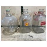 3 Glass Gallon Jugs Meadow Gold Chappells
