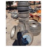 Used Tires and Wheels, Assorted Sizes