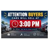 CARS AND MOTORS WILL SELL AT APPROX 3 PM