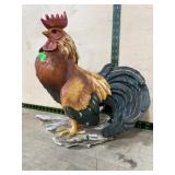 Painted Ceramic Rooster Figurine 15' Tall