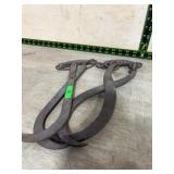 Rustic Iron Double-Loop Barn Chain Tongs