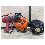 Craftsman Router, Black & Decker Jigsaw, Heat Gun