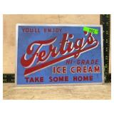 Fertig's Hi-Grade Ice Cream Metal Sign