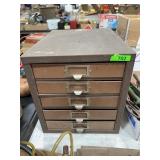 5-Drawer Metal Parts Organizer With Hardware