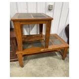 Wood and Slate Top Coffee and End Table Set