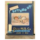 Pure Milk Co. 22x28 Cardboard Advertising Sign