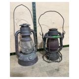 Metal Kerosene Lanterns, Glass Globes