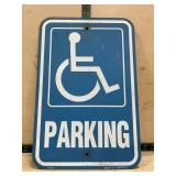 Handicap Accessible Parking Sign Metal