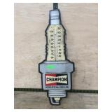 Champion Spark Plug Thermometer plastic Sign