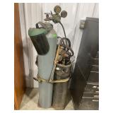 Oxy-Acetylene Torch Set With Cylinders & Gauges
