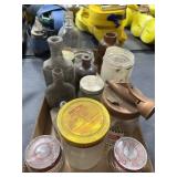 Vintage Bottles and Jars Assorted