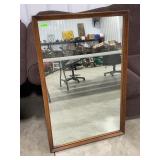Rectangular Wall Mirror With Wood Frame 26x40