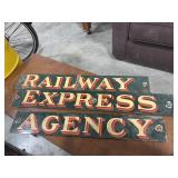 Railway Express Agency Metal Sign Panels