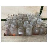 25 Assorted Glass Milk Bottles