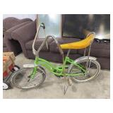 Green Banana Seat Kids Bicycle, Vintage Style