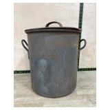 Large Metal Stock Pot With Lid and Handles