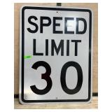 Speed Limit 30 Traffic Sign Metal