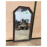 12x22. Wood Framed Pentagonal Wall Mirror