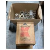Keystone K100 8mm Projector & Glass Jars Lot