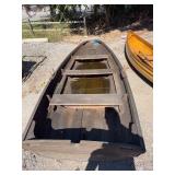 12ï¿½ Wooden Rowboat With Bench Seats