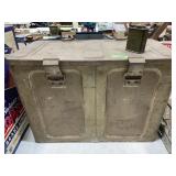 Military Ammo Box With Small Oil Can