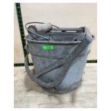 Antique Galvanized Metal Mop Bucket with Wringer