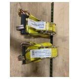 2' x 27' Ratchet Tie Down Double J Hook, 2pcs