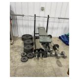 Powerhouse Elite Bench, Weights, Dumbbells Set