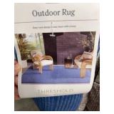 Threshold Outdoor Rug 7x10 Blue Braided