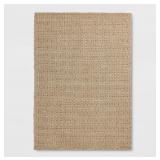 Jute and Ivory Diamond 5x7 Area Rug