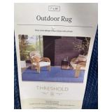 Threshold 7x10 Blue Braided Outdoor Rug