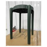 Green Plastic Stackable Stool