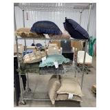 Mismatched Throw and Outdoor Pillows