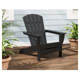 Polywood Adirondack Chair, Black Finish