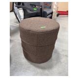 Brown Upholstered Ottoman
