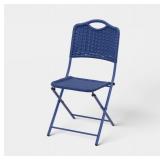 Threshold Monochromatic Rope Folding Chair Navy Bl