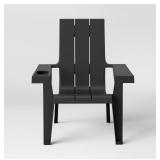 Stacking Black Resin Adirondack Chair